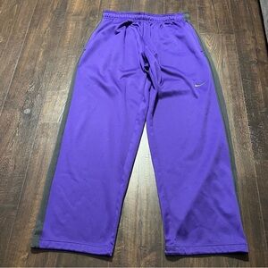 Nike Mens Therma-fit Basketball Training Pants Purple Dark Gray XL